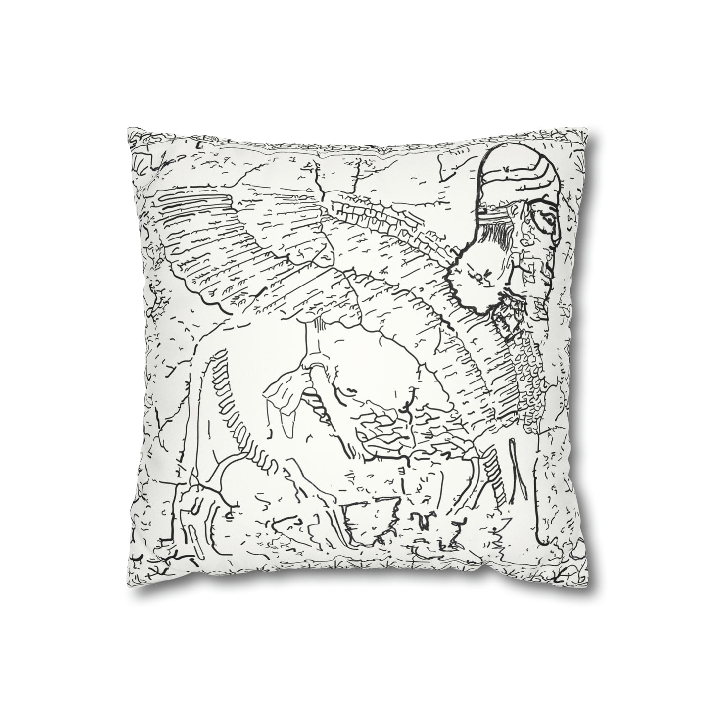 Lamassu Faux Suede Square Pillow Case (insert not included)